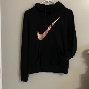 Black and rose gold Nike hoodie